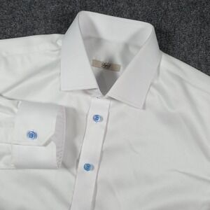 Rye 51 Sartorial Dress Shirt Mens White Long Sleeve Business Twill Slim Fit